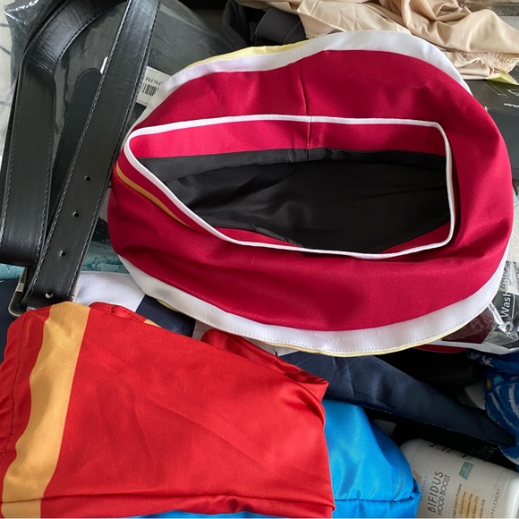 Adult Mens Farquaad Cosplay Costume Outfit Red Cloak Tops Hat Full Set S L - Picture 7 of 10